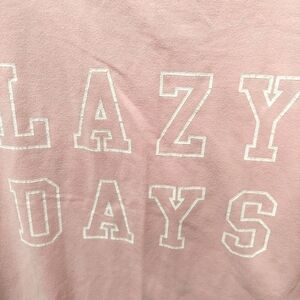 Weekend Edition "Lazy Days" Pink T-Shirt Size Medium